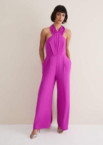 Phase Eight Simone Wide Leg Jumpsuit Purple Canada | DFGMAZ-947